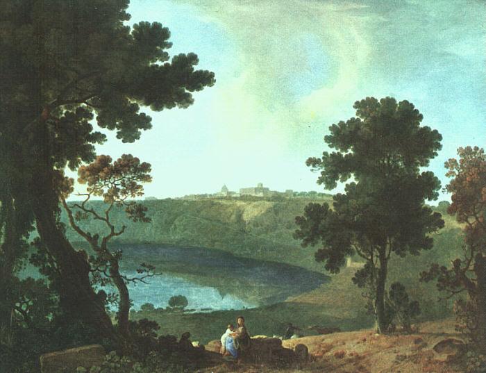 Richard  Wilson Lake Albano and Castel Gandolfo oil painting picture
